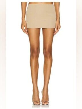 The Dolls House Ophelia Mini Skirt in Beige